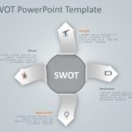 4 Steps Arrows SWOT PowerPoint
