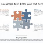 4 Steps Strategic Priorities Puzzle Blocks PowerPoint Template