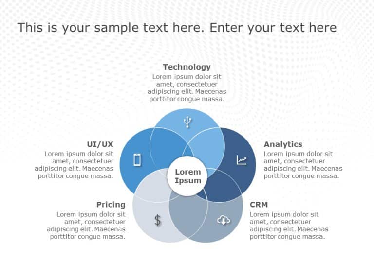 5 Circle Venn Diagram Template