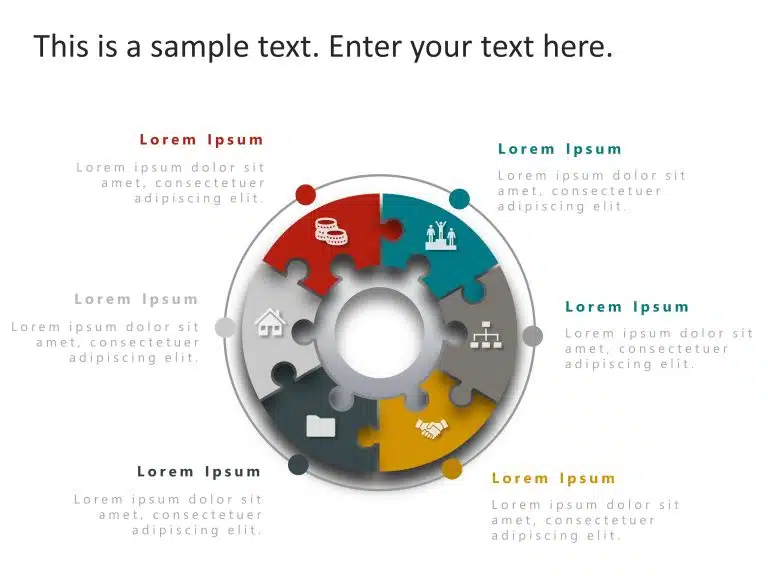 6 Steps Circular Strategy Slide Design