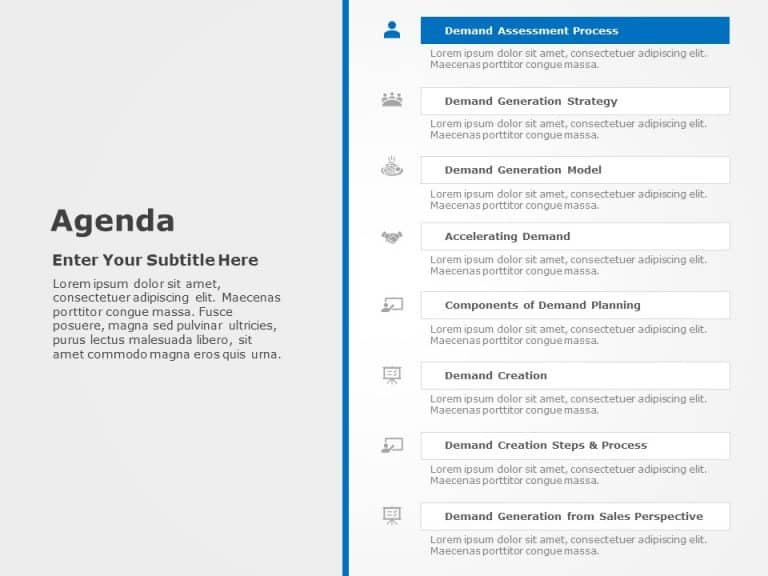 Vertical TOC Agenda PowerPoint Template & Google Slides Theme