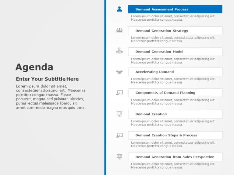 Vertical TOC Agenda PowerPoint & Google Slides Template Theme