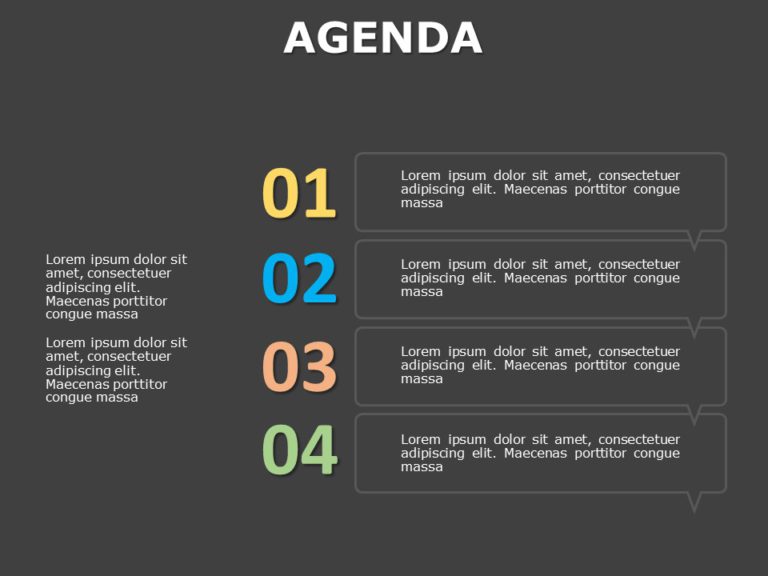 Agenda 13 PowerPoint Template & Google Slides Theme