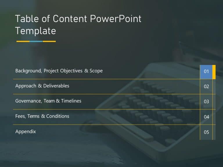 Agenda PowerPoint & Google Slides Template 26 Theme