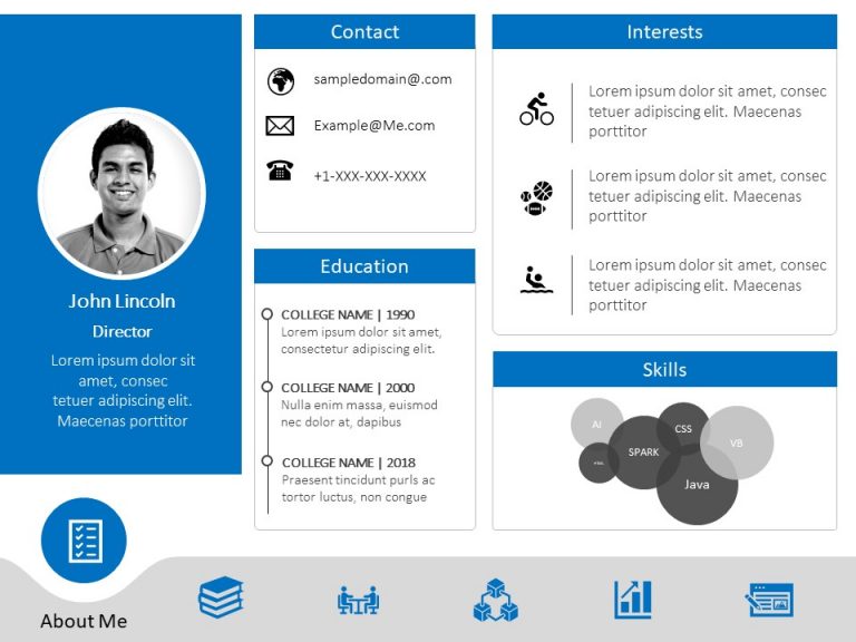 infographic resume template powerpoint free