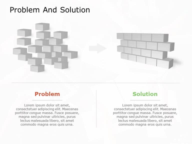 Brick Problem and Solution PowerPoint Template & Google Slides Theme