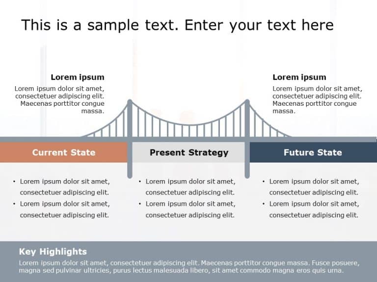Bridge Current State Future Gap Analysis PowerPoint Template