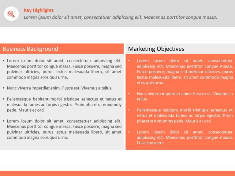Business Objectives Executive Summary PowerPoint Template