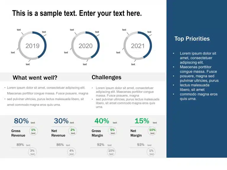 Business Review Dashboard PowerPoint Template