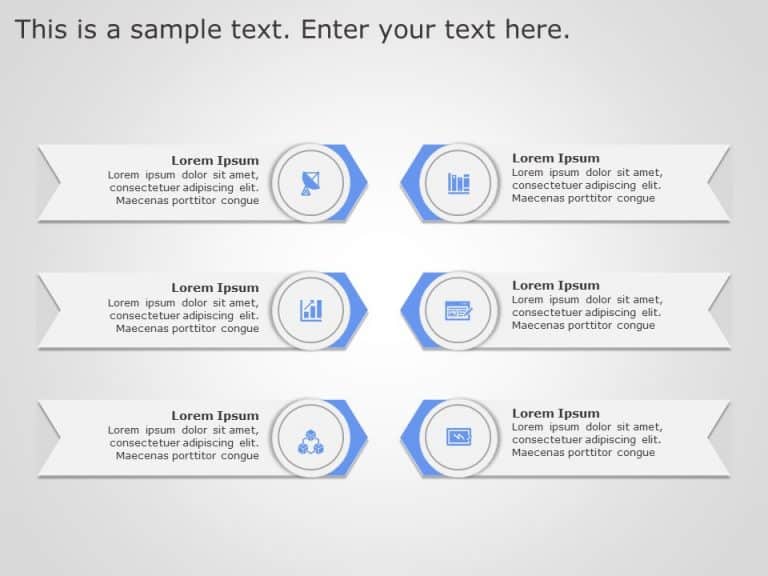 Chevron Diagram 5 PowerPoint Template