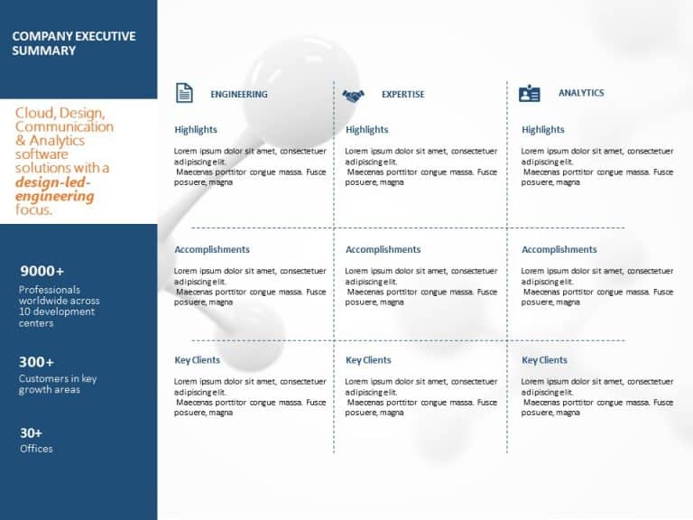 Company Executive Summary PowerPoint Template