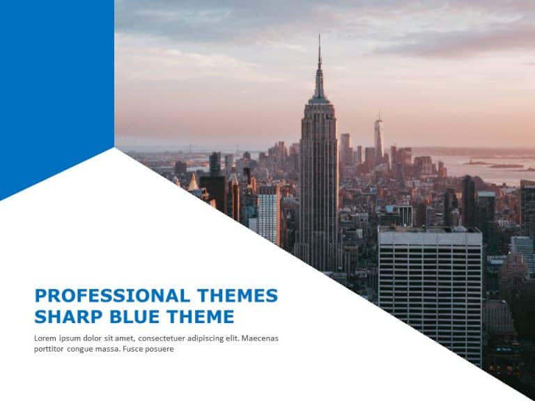 Corporate Blue Theme PowerPoint Template & Google Slides Theme