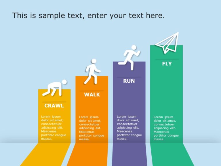 Crawl Walk Run Fly PowerPoint Template & Google Slides Theme