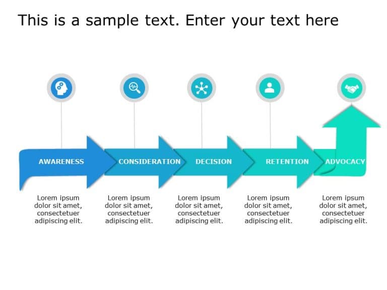 Customer Journey Chevron PowerPoint Template & Google Slides Theme