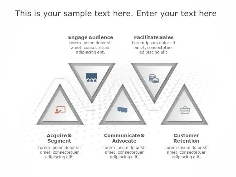 Customer Journey Cycle Triangle PowerPoint Template