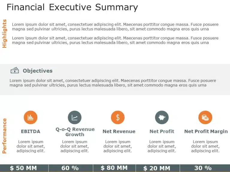 Financial Executive Summary PowerPoint Template 2