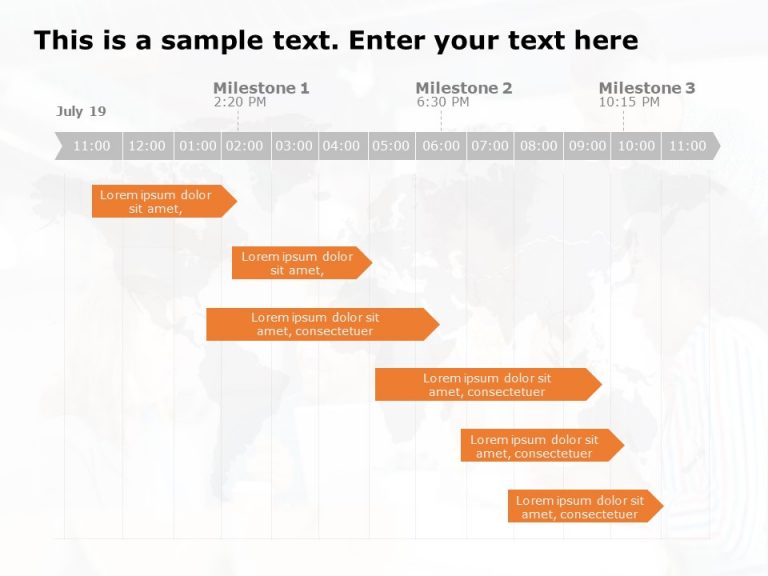 Gantt Chart 6 PowerPoint Template & Google Slides Theme