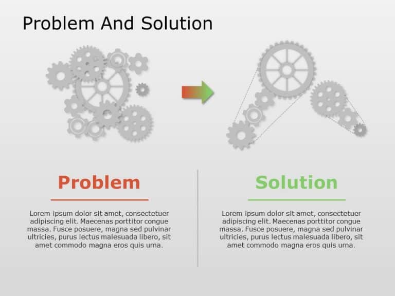 Gear Problem and Solution PowerPoint Template & Google Slides Theme