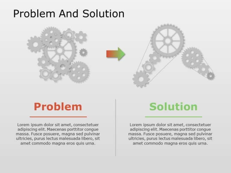 Gear Problem Solving Image Gear Problem and Solution PowerPoint Template
