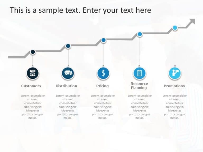 Growth Drivers Arrow PowerPoint Template