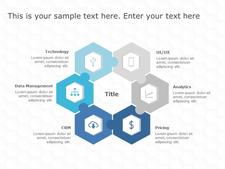 Hexagon Puzzle PowerPoint Template & Google Slides Theme