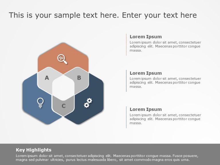 Hexagon Venn Diagram PowerPoint Template & Google Slides Theme