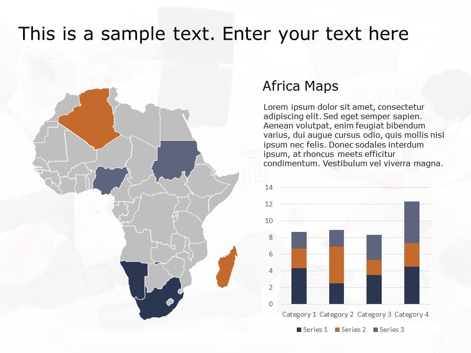 Africa Map 3 PowerPoint Template