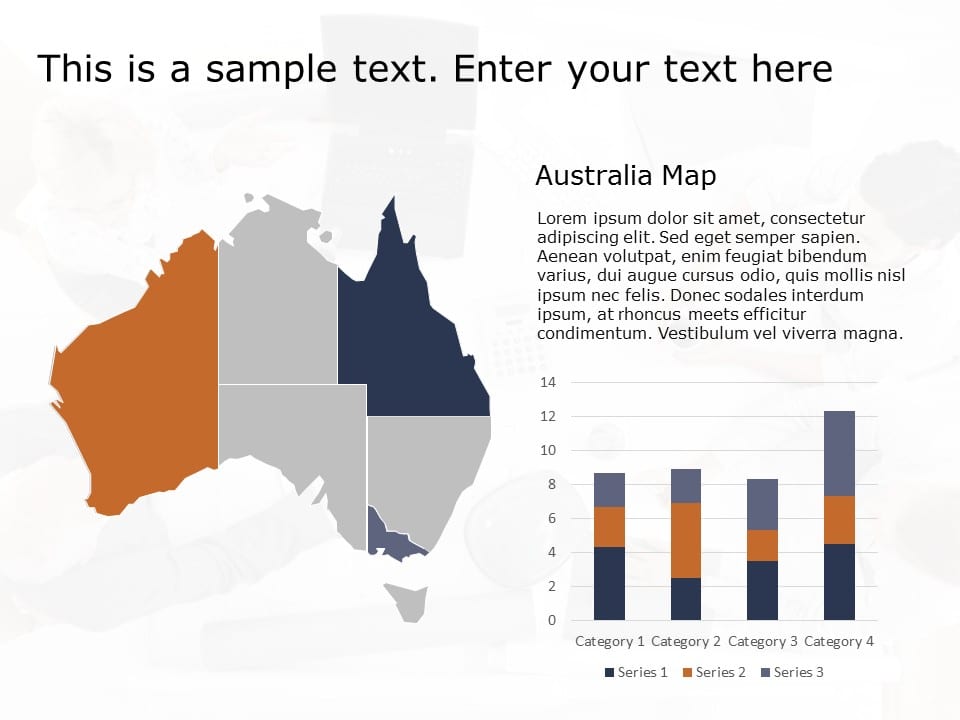 Australia Map 4 PowerPoint Template