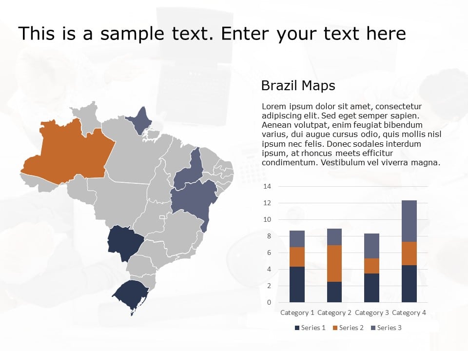 Brazil Map 2 PowerPoint Template