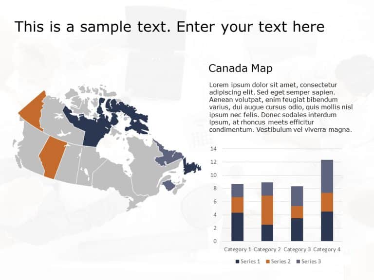 Canada Map 2 PowerPoint Template