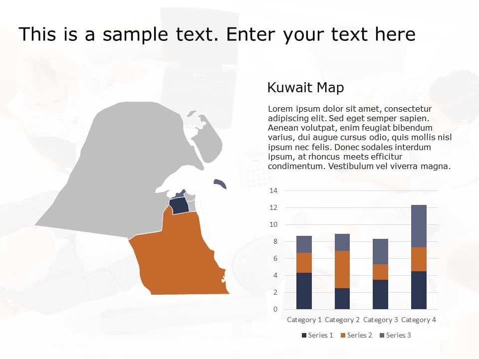 Kuwait Map 2 PowerPoint Template & Google Slides Theme