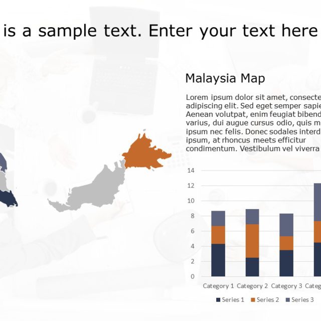 Malaysia Map 8 PowerPoint Template