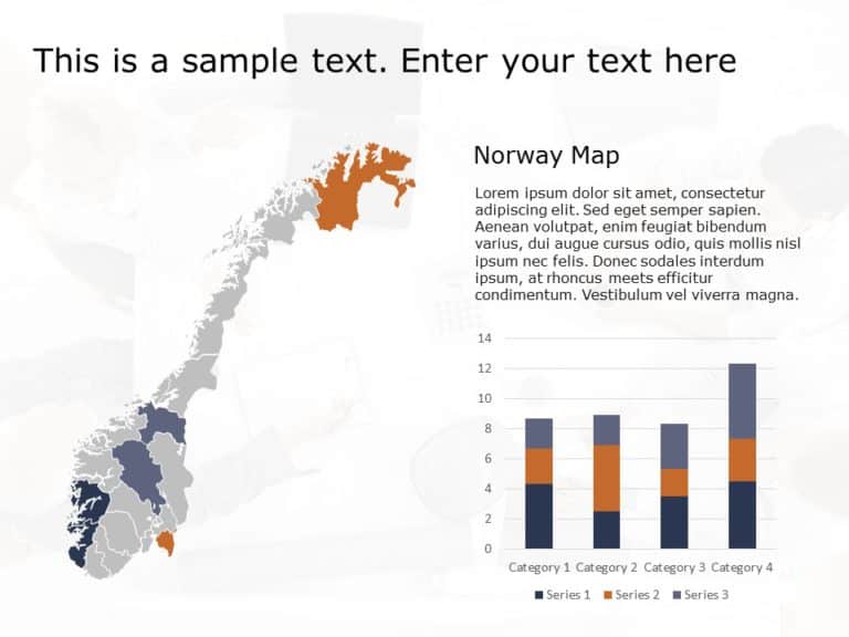 Norway Map 2 PowerPoint Template
