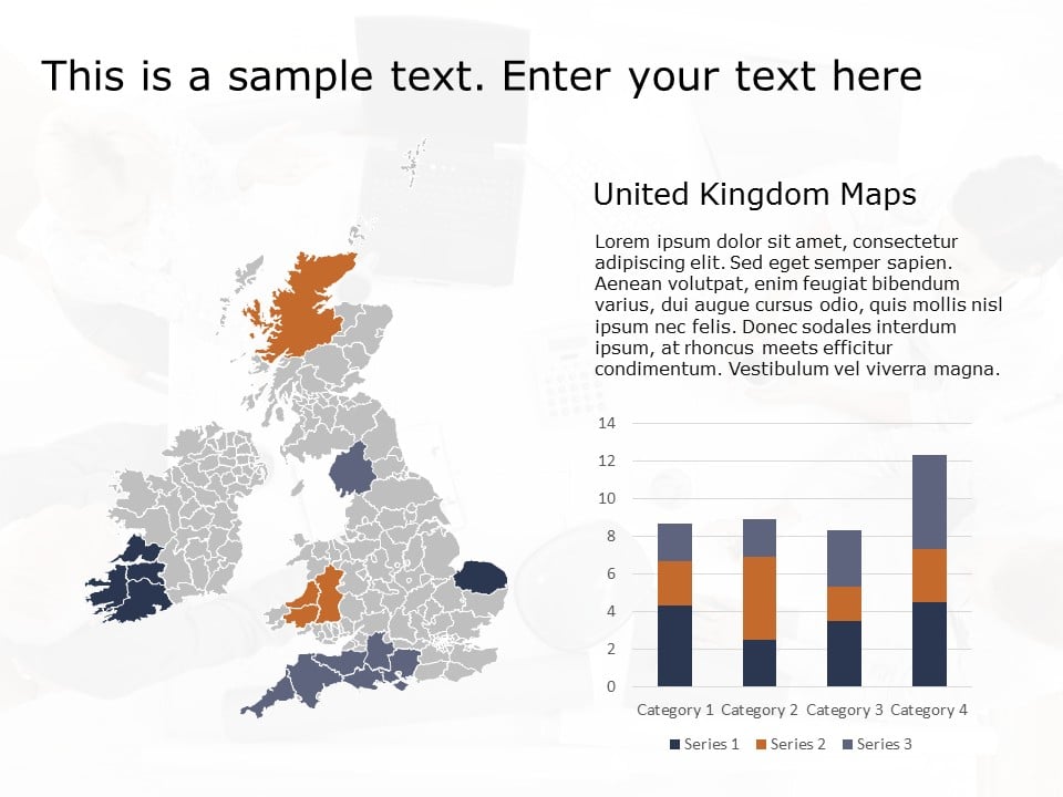 United Kingdom Map 2 PowerPoint Template