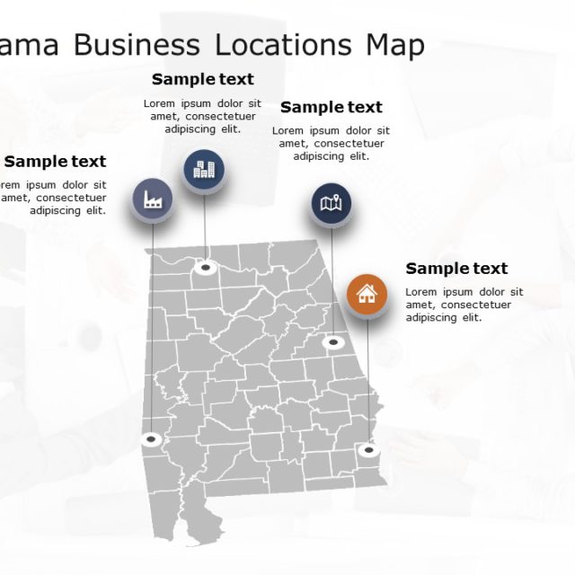 Florida Map 5 Powerpoint Template