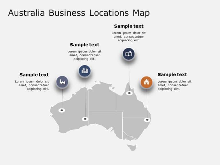 Australia Map 6 PowerPoint Template