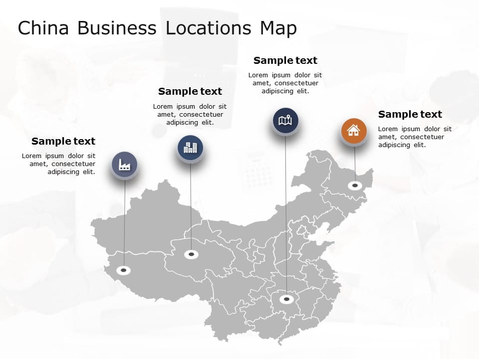 China Map 5 PowerPoint Template & Google Slides Theme