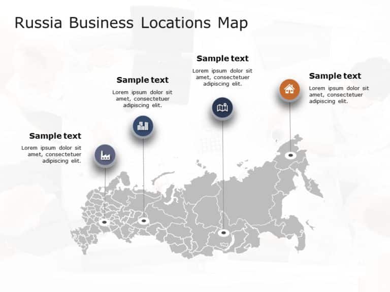 Russia Map 3 PowerPoint Template