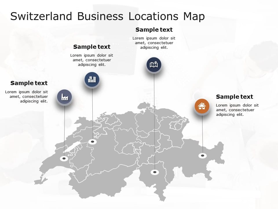 Switzerland Map 5 PowerPoint Template