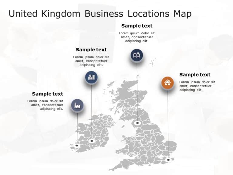 United Kingdom Map 5 PowerPoint Template
