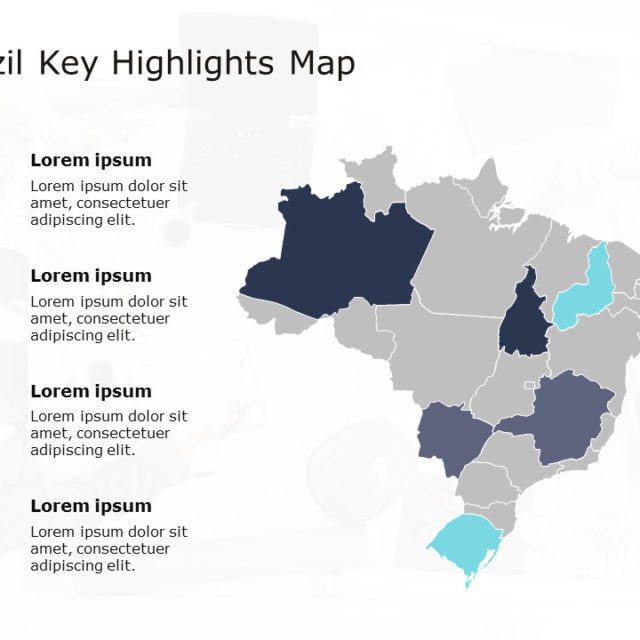 South America Map PowerPoint Template