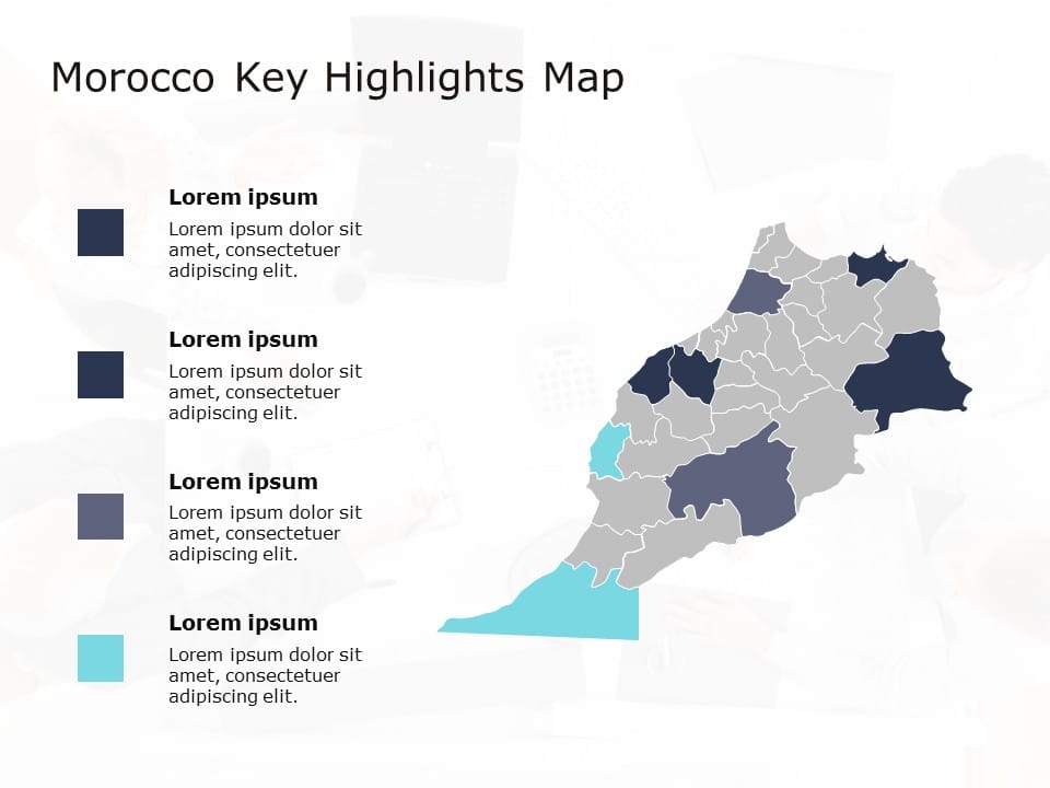 Morocco Map 6 PowerPoint Template & Google Slides Theme