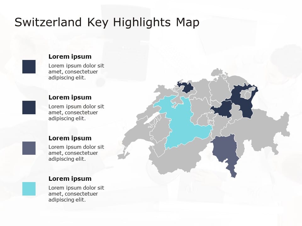 Switzerland Map 6 PowerPoint Template