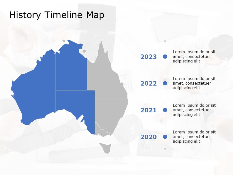 Australia Map 9 PowerPoint Template