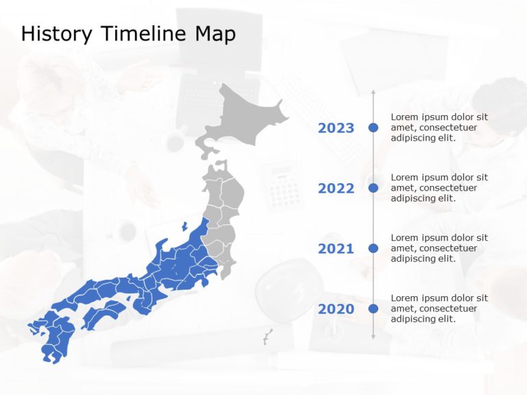 Japan Map 7 PowerPoint Template
