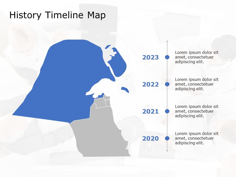 Kuwait Map 10 PowerPoint Template & Google Slides Theme