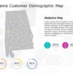Alabama Map 8 PowerPoint Template