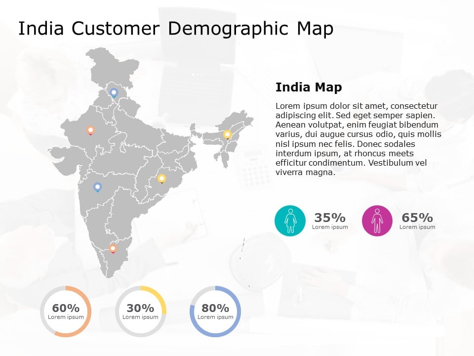 India Map 8 PowerPoint Template