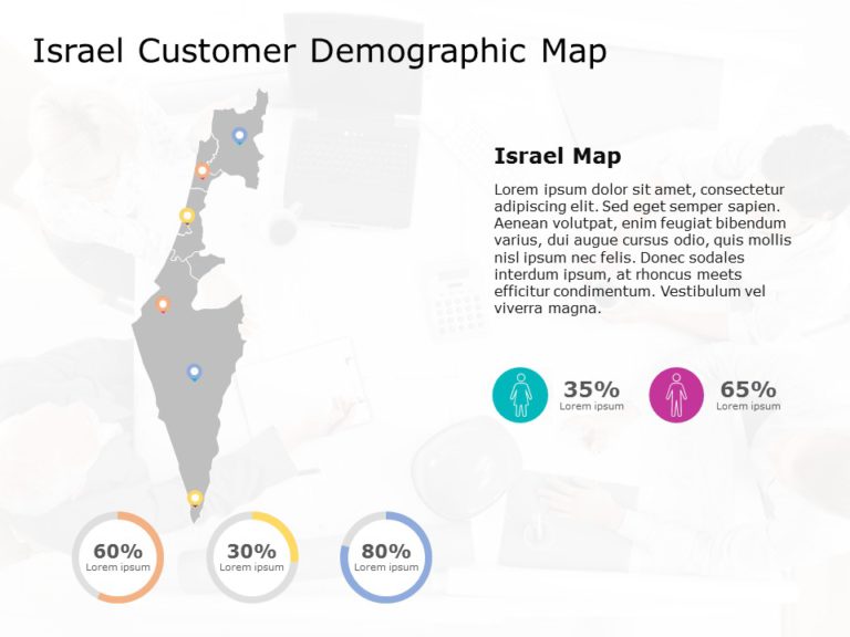 Israel Map 8 PowerPoint Template & Google Slides Theme