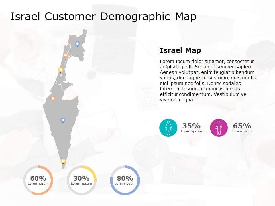 Israel Map 8 PowerPoint Template